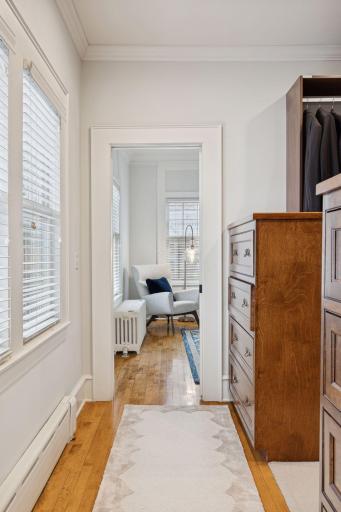 Large walk in closet is connected to the primary bedroom