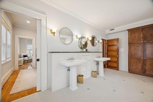Primary Bathroom is conveniently connected to the walk in closet