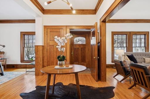 This home welcomes you with a grand entrance