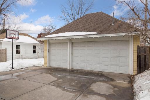 low maintenance backyard, with beautiful perennials and EV charging ports