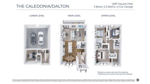 The Caledonia by D.R. Horton provides valuable separation of spaces!