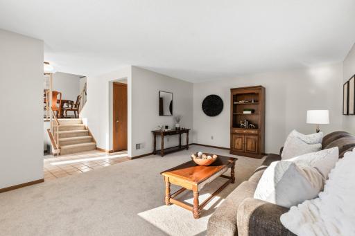 New carpet and light fixtures