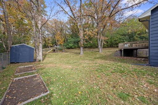 Places to garden and play - tools & toys can go in the shed!