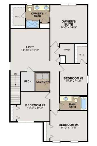4 spacious bedrooms including a private primary retreat, versatile loft space, ample storage and upper laundry!