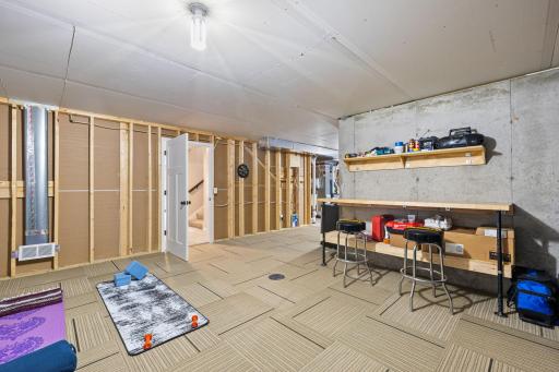 Utility room with workbench