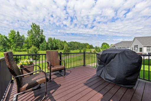 Enjoy grilling and relaxing on the maintenance-free deck