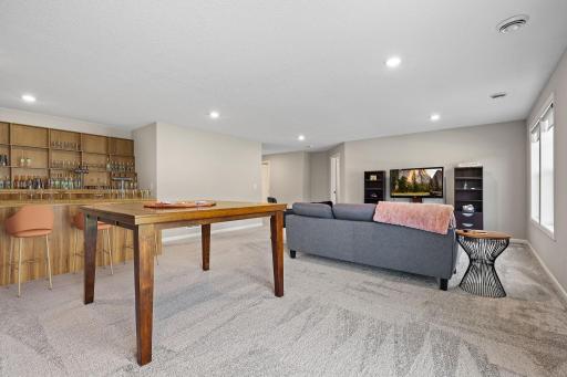 Envision your dream entertaining space—this virtually staged image shows the potential for a future bar area