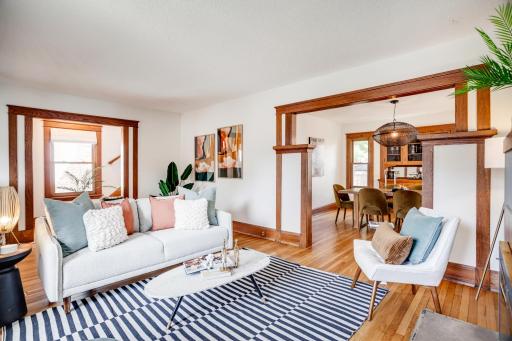 Built in 1916 and filled with historic charm, original woodwork, built-ins and flooring