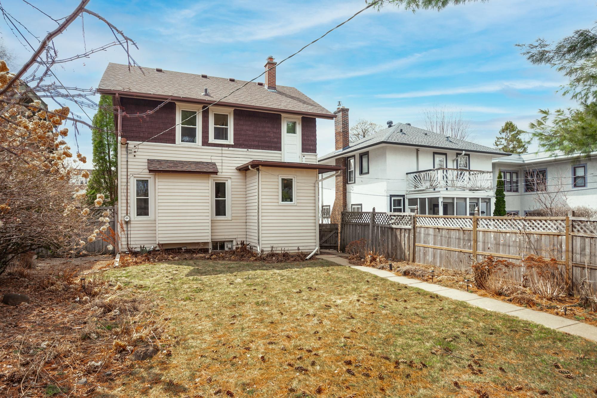 Private backyard to enjoy during the warmer months with newer perennial and wildflower gardens