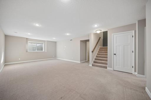 Spacious and BRIGHT finished lower level with an egress, in case you'd like to add a fifth bedroom.