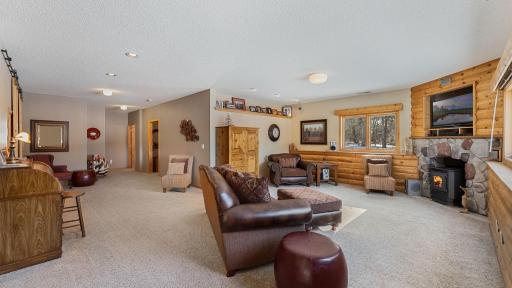 The extra bump out in this space is suitable for a gaming table seating.