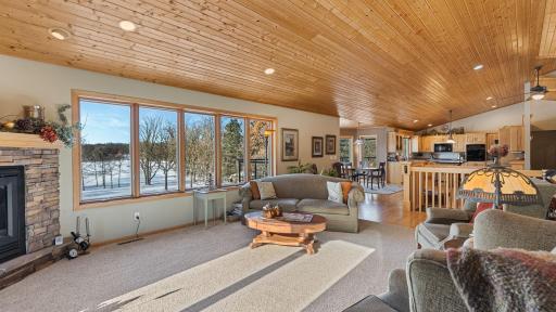 Beautiful main floor lay out. Open stairwell to lower level seen here.