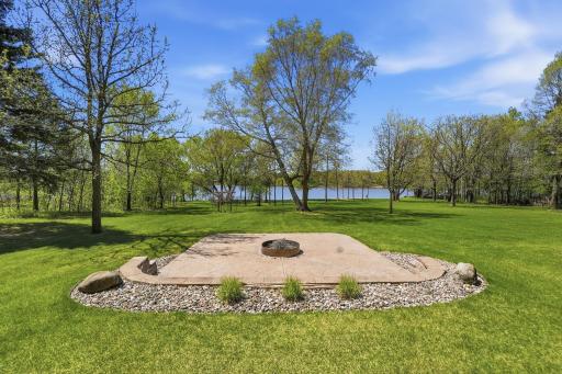Firepit area enhances the homeâs outdoor living experience.