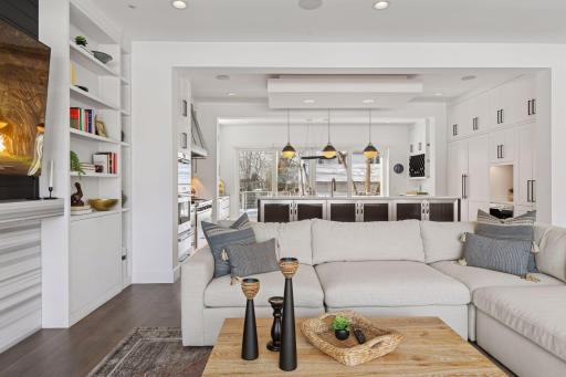 Unobstructed views front to back through windows to gorgeous landscaping