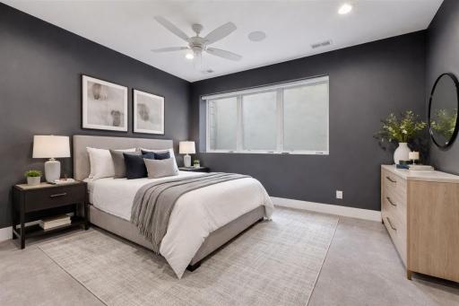Bedroom 4 in lower level (virtually staged)