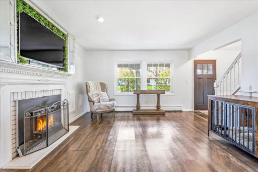 On the other side of the entry is this fantastic living room