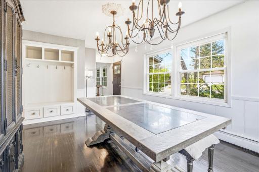 From the front door to you large dining room