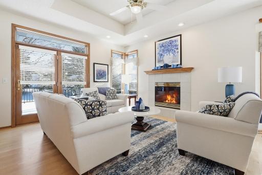 Living room with gas fireplace
