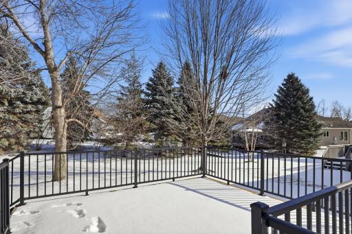 New main floor composite deck and railing