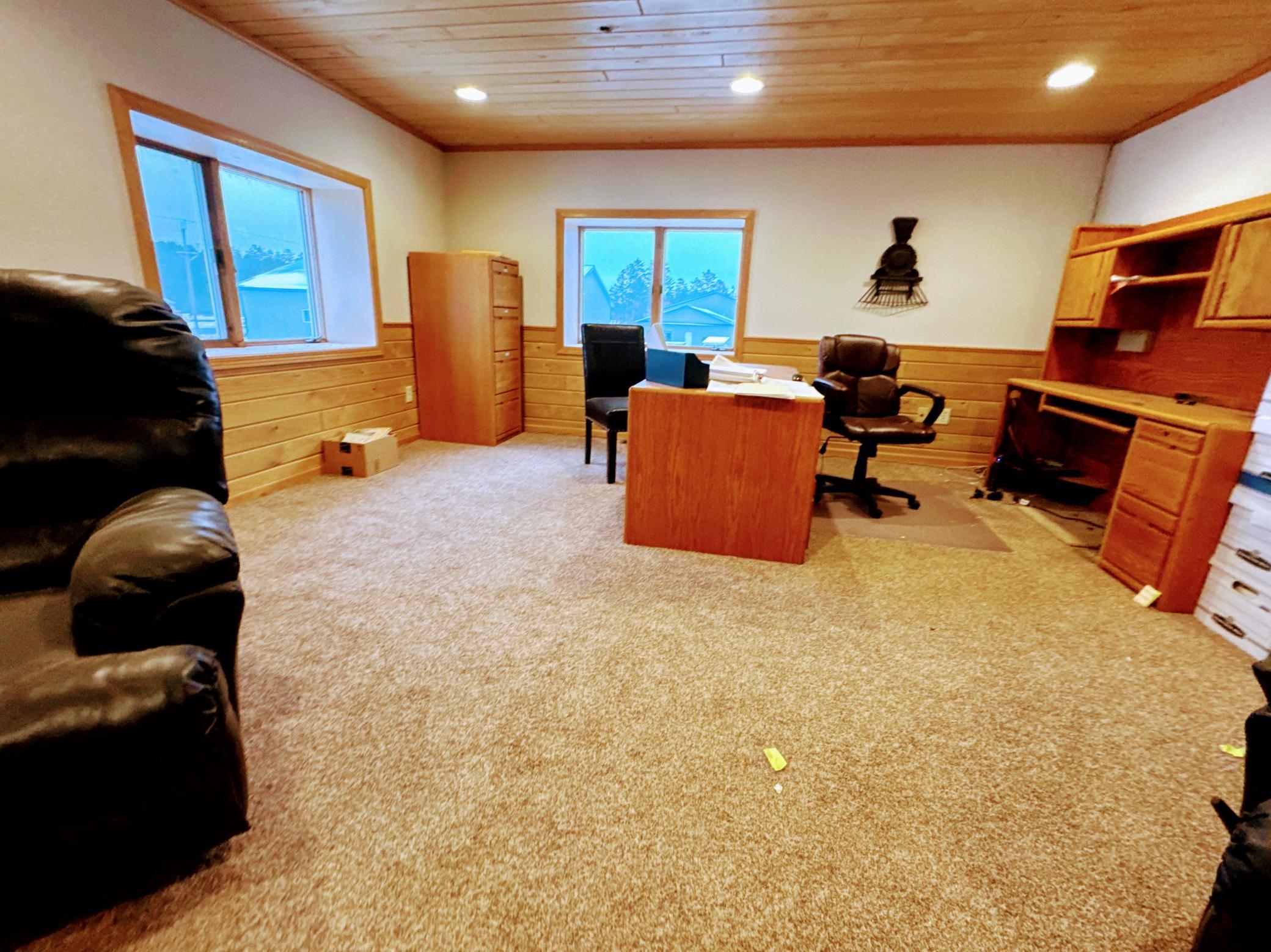 Upstairs office is like new!