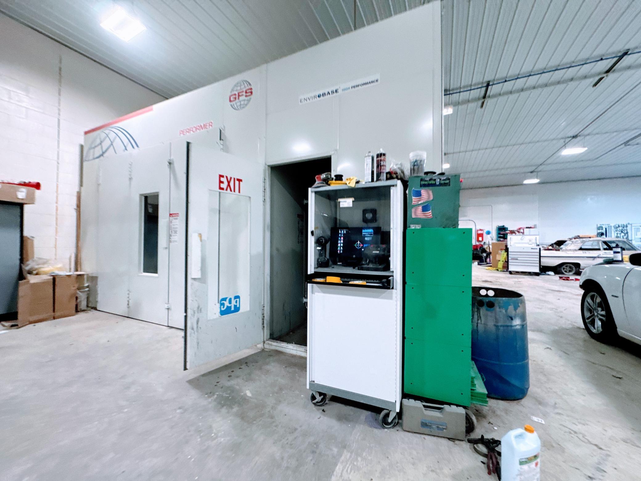 paint booth front.
