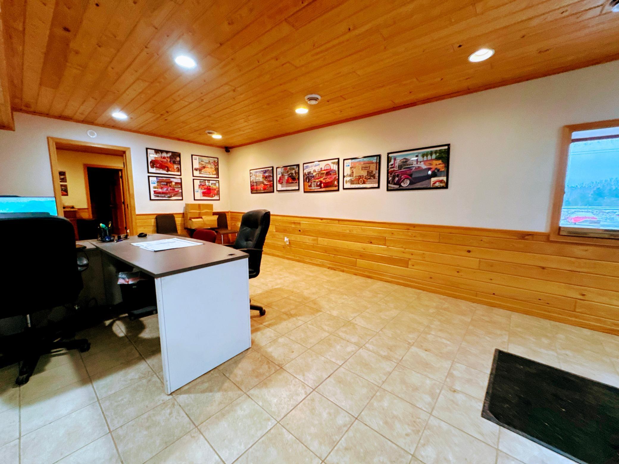 office to front highway.