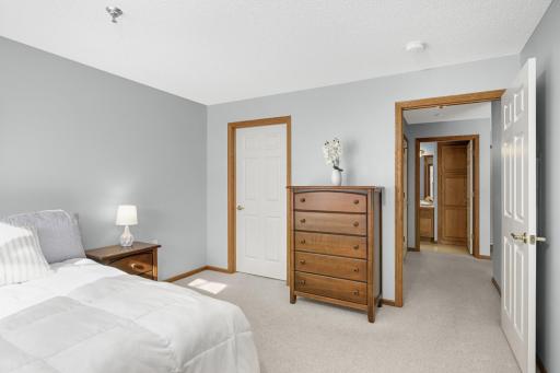 The bedroom offers a peaceful retreat at the end of the day, wiPlenty of space for a full bedroom suite and additional furnishings
