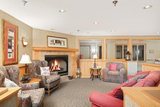 Comfortable gathering areas located throughout the building
