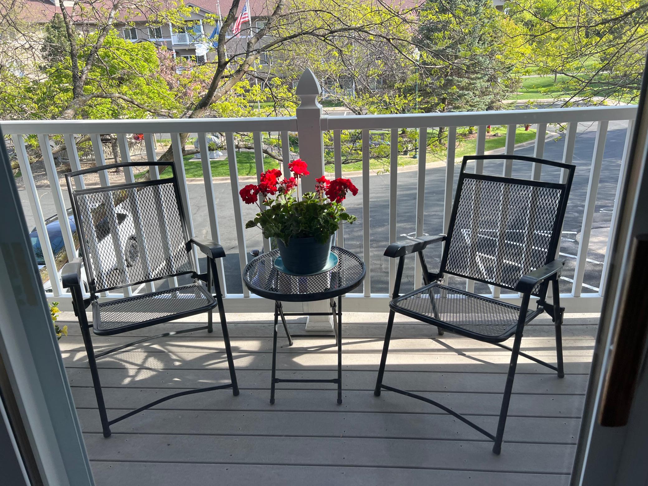 Enjoy time outside on your balcony!