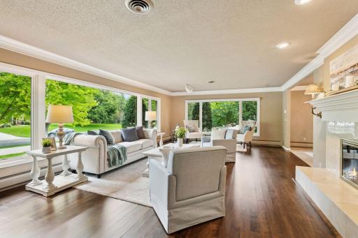 All windows in the living room