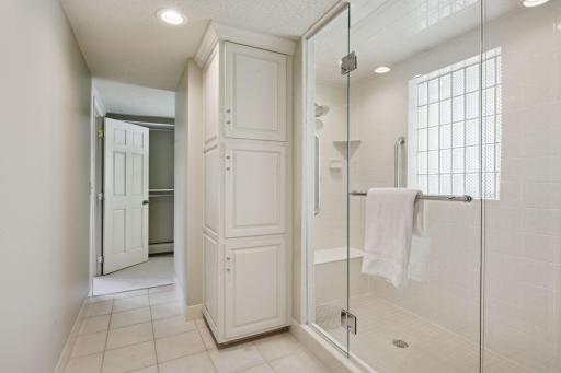 Full master suite with shower & separate tub