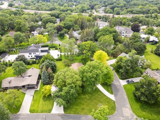 Aerial view of the home