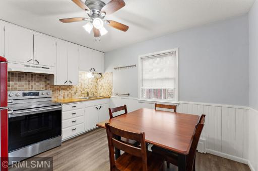 Nice and bright main floor kitchen with ceiling fan