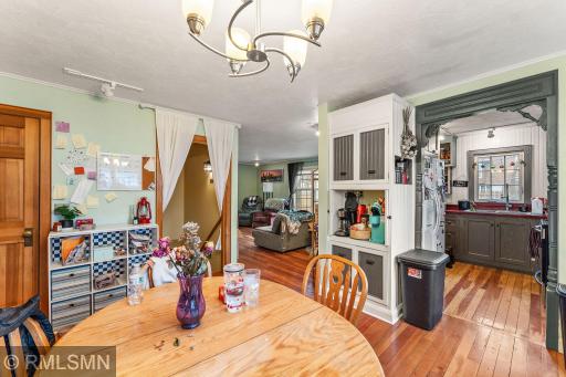 Upstairs Dining room into kitchen and living room