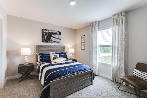 All secondary bedrooms on upper level come with walk-in closets!
