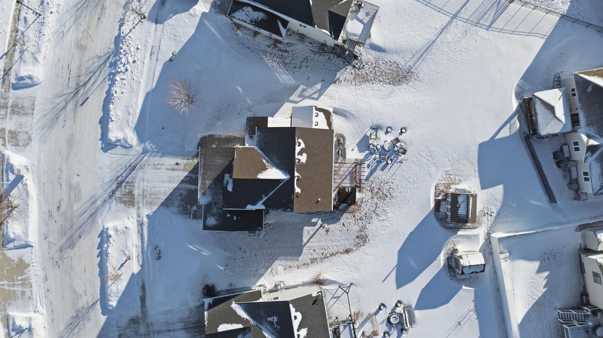 Aerial View of home and lot