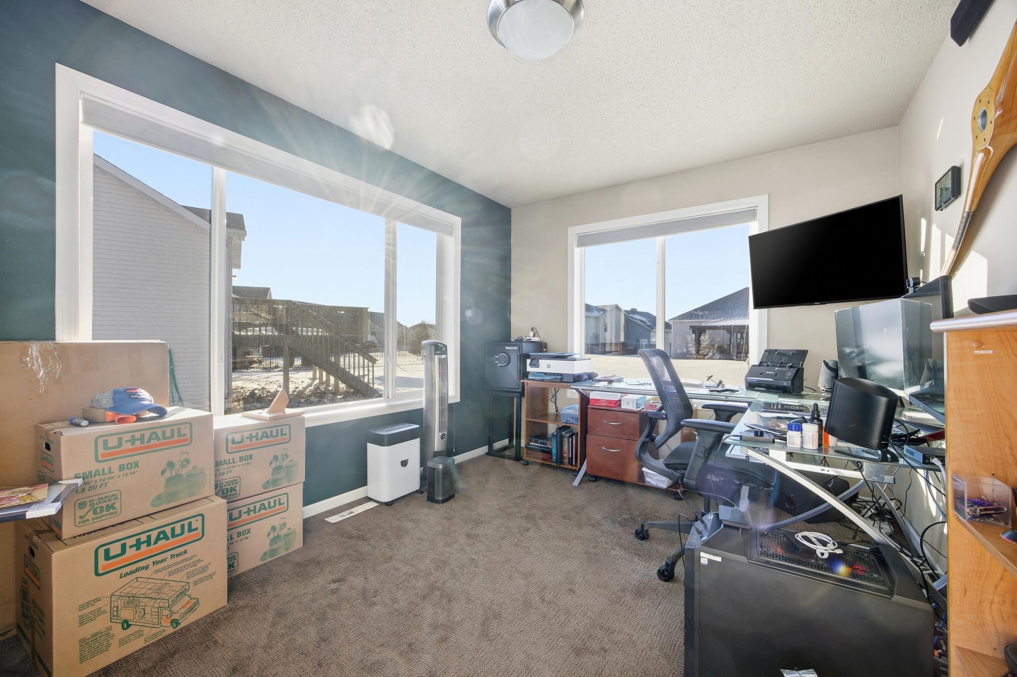 Main Floor office, lots of windows!