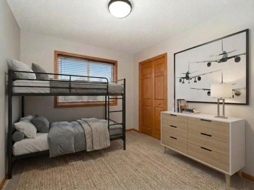 Bedroom #2 on Upper Level to Illustrate Options with Furniture Placement!!!