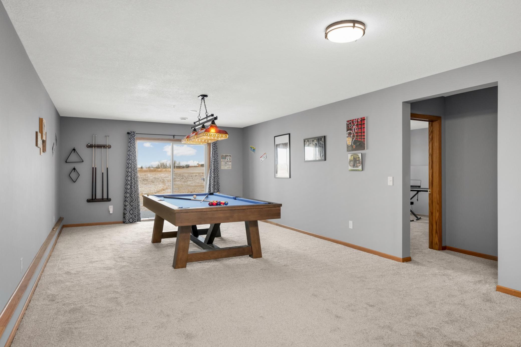 recently finished lower level with walk out