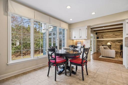 Enjoy everyday dining overlooking the lush Backyard!