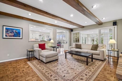 Keep an eye on the Family Room as you are cooking in the Kitchen!