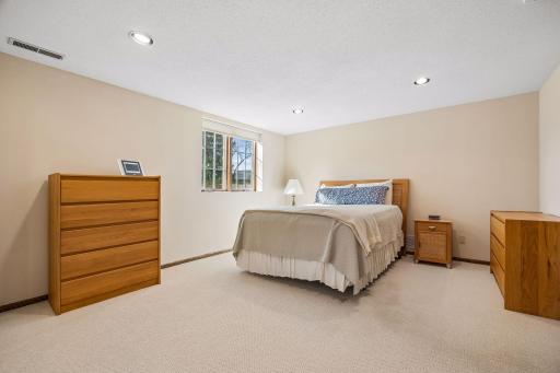 Oversized Lower Level Bedroom has lots of natural light