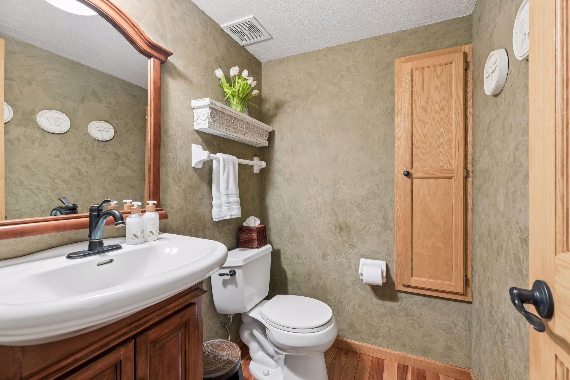 Charming main floor half bath
