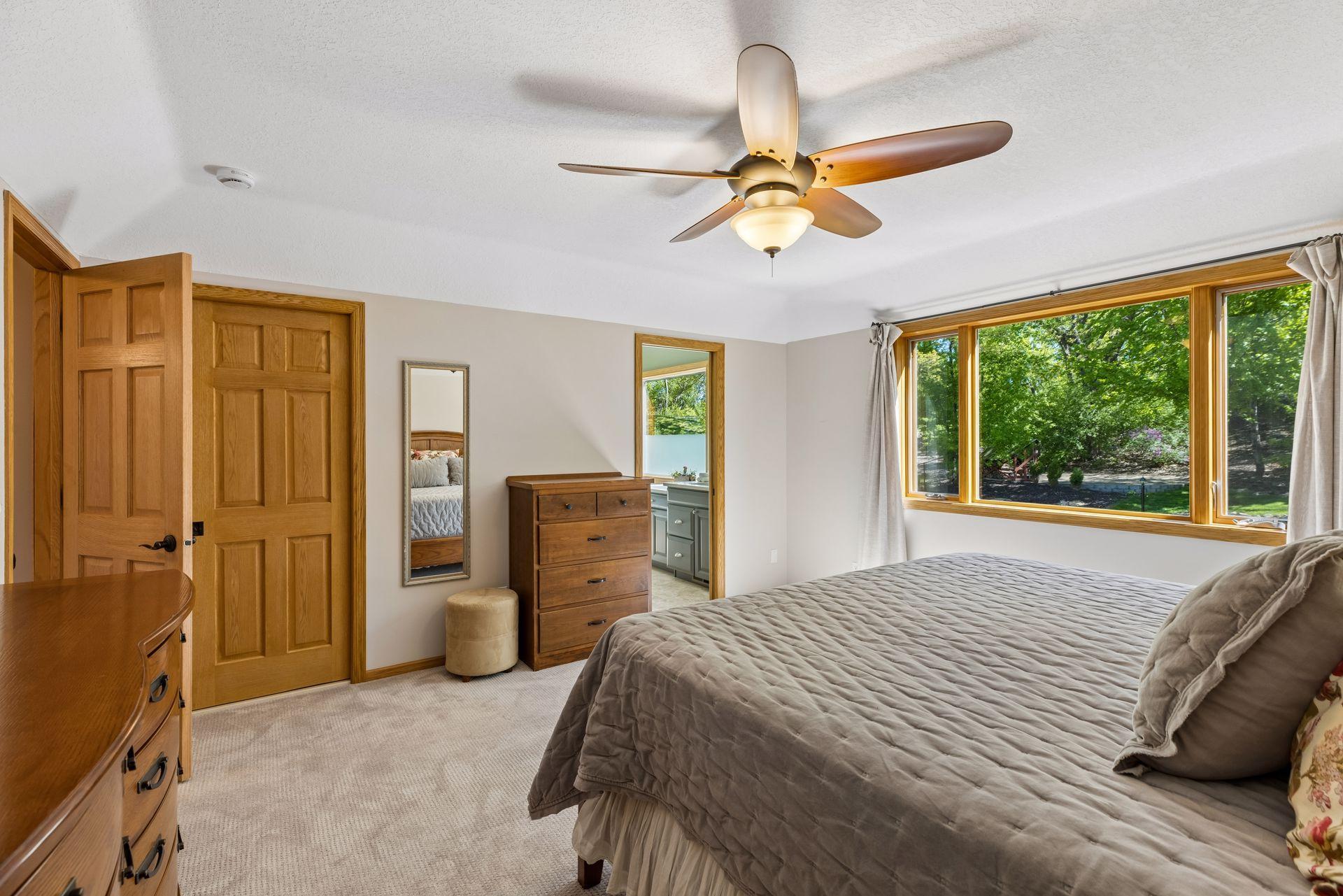 Featuring a private bath and walk-in closet
