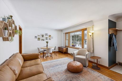 Large picture window lets in lots of natural light