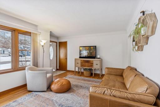 Original charm like coved ceilings and wood floors