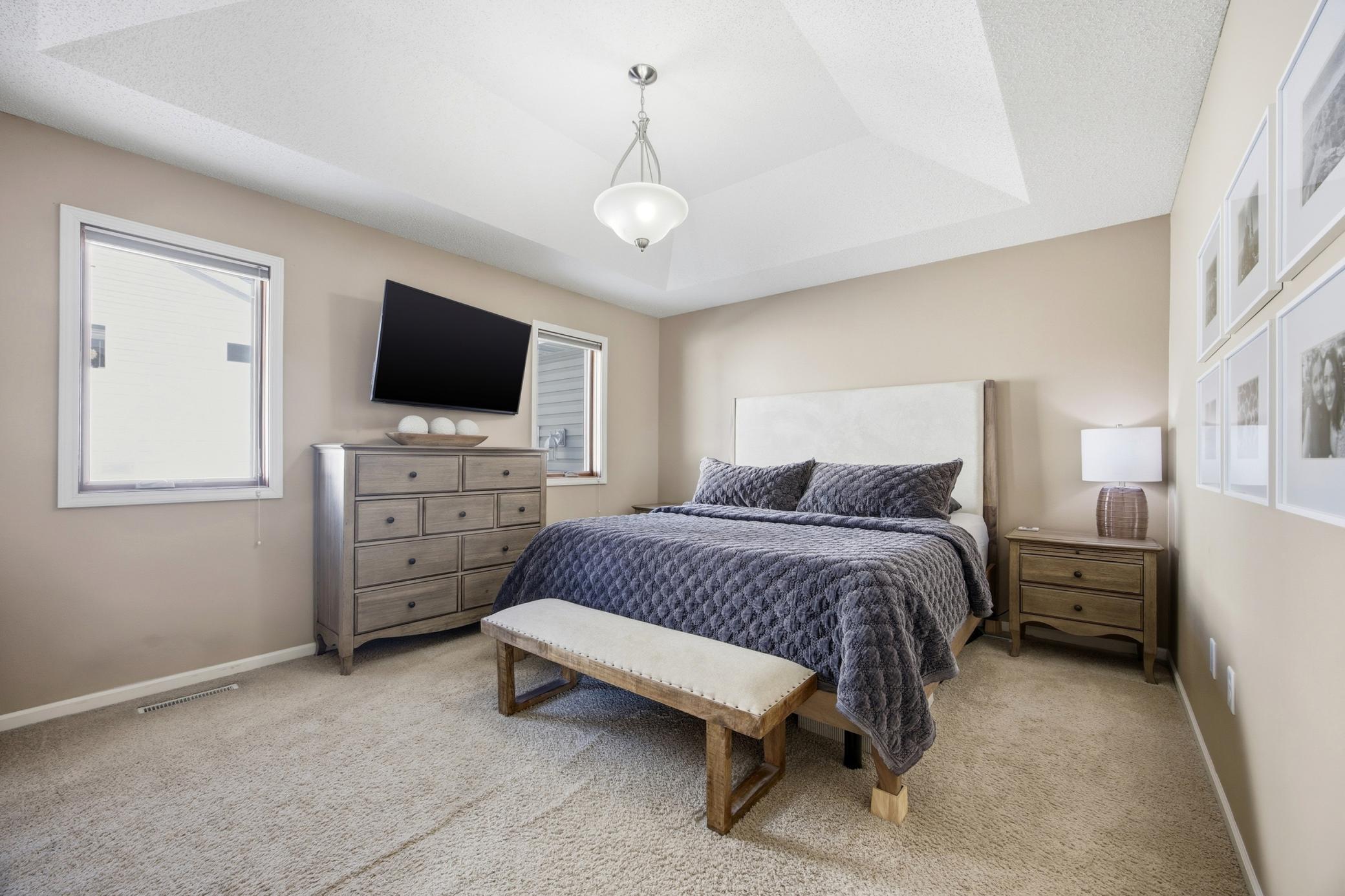 Main Floor Primary with Tray Ceiling