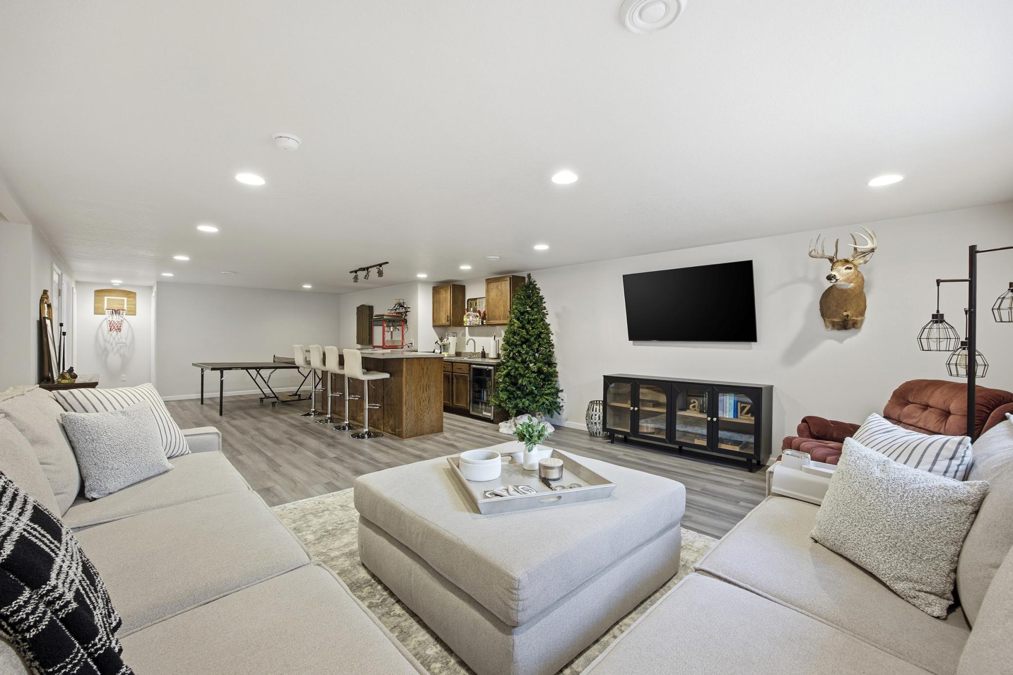 Spacious Lower Level Living Room
