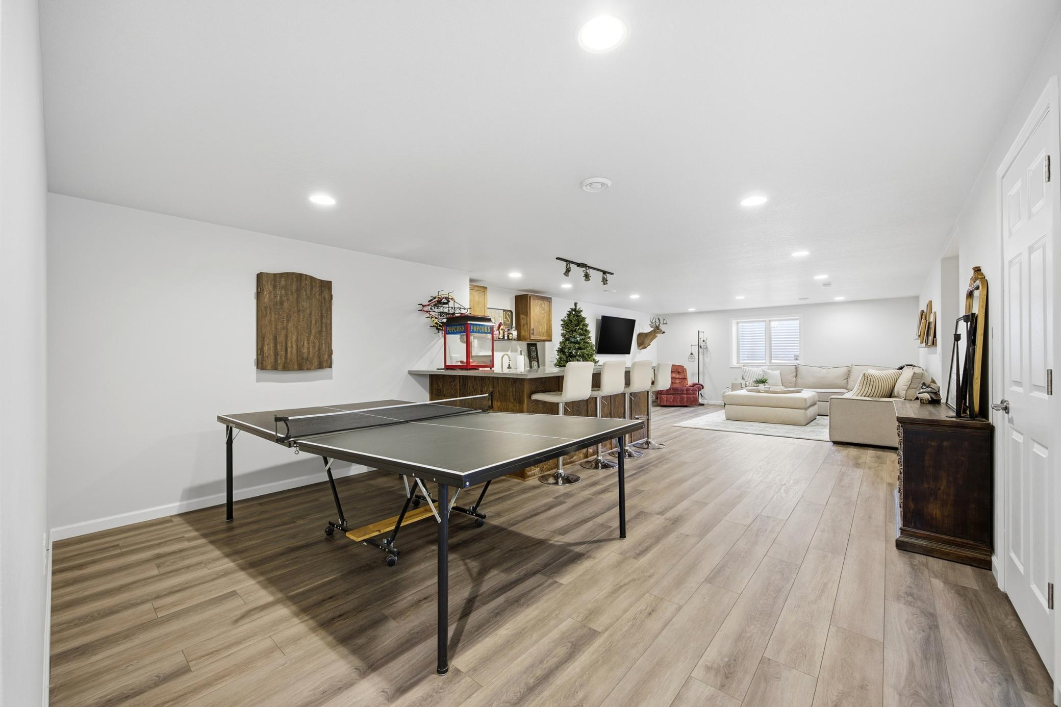 Lower Level Living Room w/ LVP Flooring
