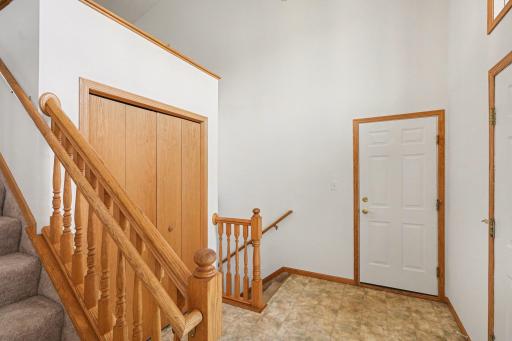 The foyer also provides convenient access to the attached, 3 car garage.